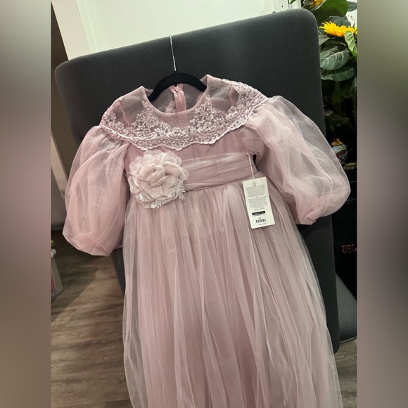 PINK GIRL Elegant Pink Tulle Dress for Girls - Picture 10 of 10